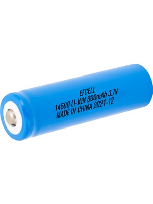 EFCELL LC 14500 3.7 VOLT 800 MAH LI-ION ŞARJ EDİLEBİLİR EL FENERİ PİLİ