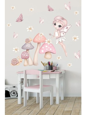 Kt Grup Işıltılı Doğa Perisi Çocuk Odası Duvar Sticker Seti