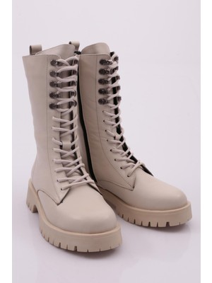 DGN 21520-22K Kadın Bağcıklı Postal Çizme