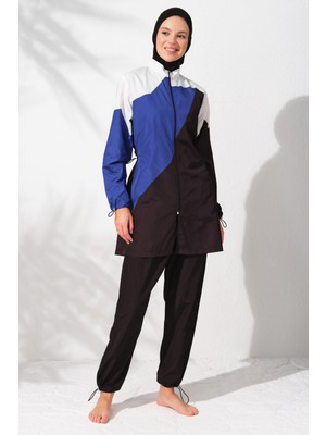 Pierre Cardin  Uzunkollu Fermuarlı Paraşüt Tesettür Mayo Desenli 231920