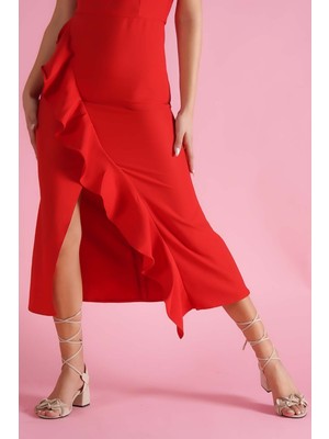 Divolya Juli Ten Süet Bileğe Bağlamalı Kısa Topuklu Günlük Kullanım Ayakkabı