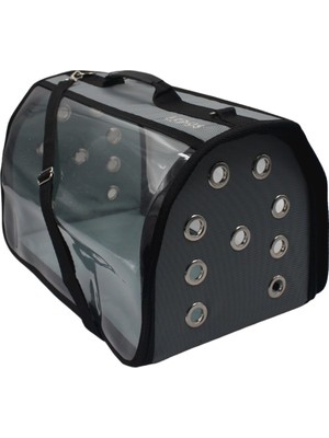 Lepus Kedi ve Köpek Taşıma Çantası Lepus Şeffaf Fly Bag Gri