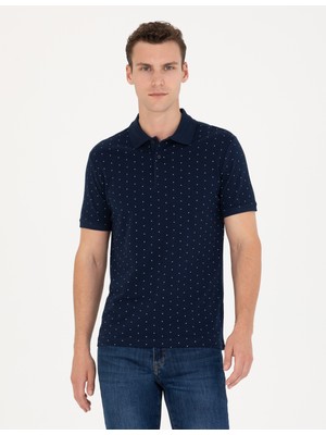 Pierre Cardin Erkek Lacivert Slim Fit Polo Yaka Tişört 50273582-VR033