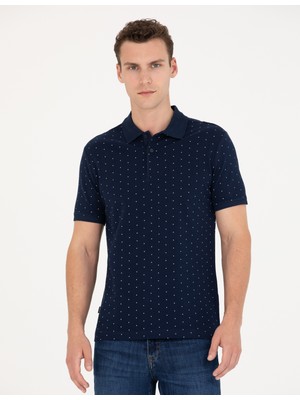 Pierre Cardin Erkek Lacivert Slim Fit Polo Yaka Tişört 50273582-VR033