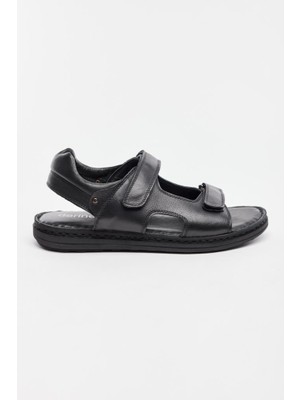 Derinet Hakiki Deri Cırtlı Erkek Sandalet