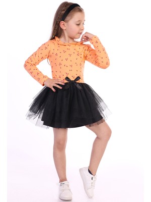 Toontoy Kids Toontoy Kız Çocuk Çiçek Desenli Tüllü Elbise