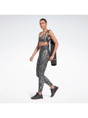 Reebok Lux Strappy Safari Print Kadın Yuvarlak Yaka Sporcu Sütyeni