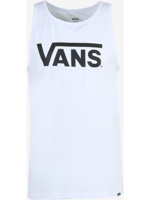 Vans Yuvarlak Yaka Düz Beyaz Erkek T-Shirt VN00055VWHT1 Classic Vans Tank-B