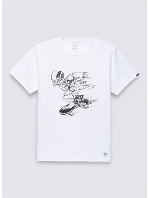 Vans Yuvarlak Yaka Düz Beyaz Erkek T-Shirt VN00061FWHT1 Alva Skates Ss Tee