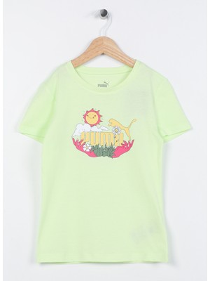 Puma Düz Yeşil Kız Çocuk T-Shirt 67996701 Girl S Tee
