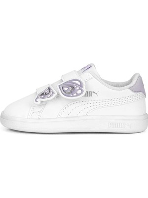 Puma Beyaz Bebek Yürüyüş Ayakkabısı 38846204 Puma Smash V2 Bfly V Inf P