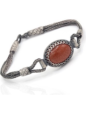 Midyat Nurtaş Gümüş Yıldız Tozu Taşlı 1000 Ayar Kazaziye Gümüş Bileklik 201022311