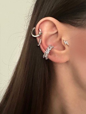 OkkoStore Kalın Halka Kıkırdak Küpe Earcuff