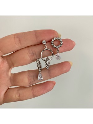 OkkoStore Damlataş Halka Model 3'lü Küpe