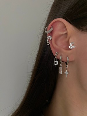 OkkoStore Mini Charmlı 3'lü Küpe