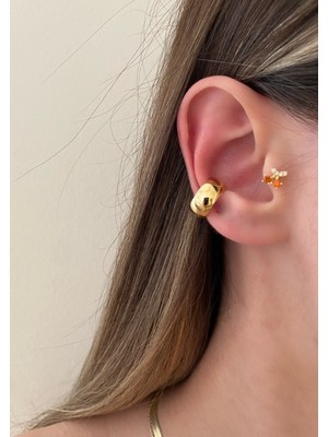 OkkoStore Kadın Gold Renkli Kalın Halkalı Earcuff