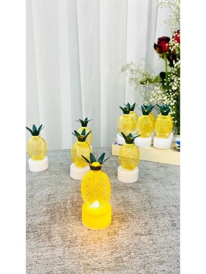 Lisinya LED Mum Ananas Metal 2 Adet (Lisinya)