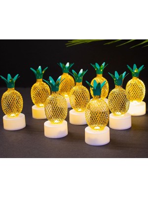 Lisinya LED Mum Ananas Metal 2 Adet (Lisinya)