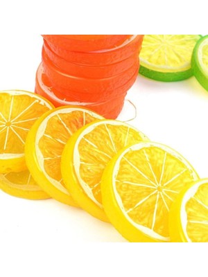Teotake 12 Adet Mini Simüle Limon Dilimi Plastik Yapay Meyve Modeli (Yurt Dışından)