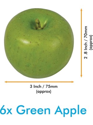 Teotake 3pc Yeşil Elma Taklit Meyve Yapay Elma Mutfak Oturma Odası Parti Vb. Için Dekorasyon Yeşil Elma (Yurt Dışından)