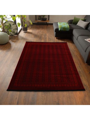 Giza Home Afgan Türkmen Otantik Desenli Dokuma 9581B Salon ve Oturma Odası Halısı 80 x 300 cm