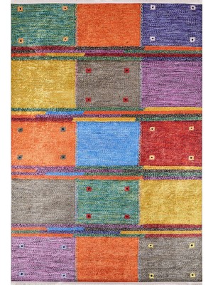 Halınet  Hongkong Gri Patchwork Dijital Baskı Halı