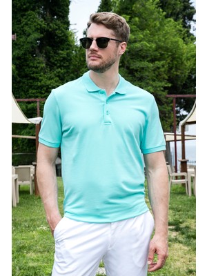 Buratti % 100 Pamuk Düğmeli Regular Fit Polo T Shirt Erkek Polo T Shirt 5902127