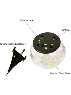 Pustaty Solar Bahçe Işıkları Solar Top Çim Lambası (Yurt Dışından)