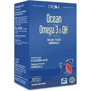 Ocean Omega 3 & Qh Takviye Edici Gıda 30 Kapsül