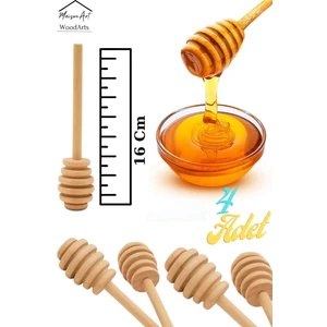 4 Lü Ahşap Bal Kaşığı | El Yapımı Bal Çubuğu