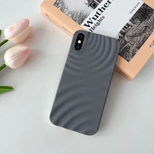 Apple iPhone Xs Kılıf Zebana 3D Water Mat Silikon Kılıf Gri