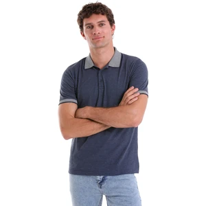 Indigo Regular Fit Düz Pamuklu Polo Yaka Tişört