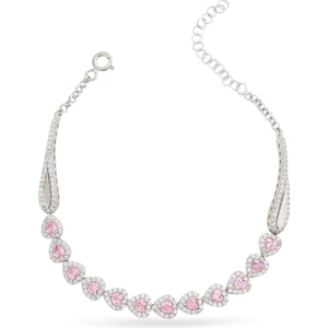 925 Ayar Gümüş Kalp Su Yolu Bileklik