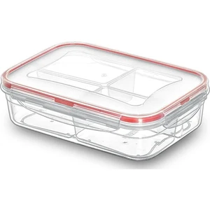 3'Lü 4 Bölmeli Lunch Box 1000 Ml Hava Geçirmez & Sıvı Sızdırmaz Beslenme & Saklama Kabı Lc-520
