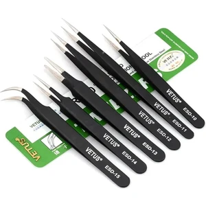 Hassas Elektronik Cımbız Seti Antistatik Çelik Tweezer Set