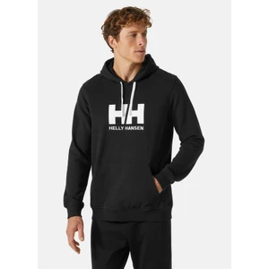 Helly Hansen HH Logo Hoodie Erkek Siyah Kapüşonlu Sweatshirt