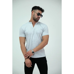 Erkek Slim Fit Hakim Yaka %100 Pamuklu Basic Tişört
