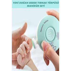 Yeni Doğan ve Yetişkin Çocuk Bebek Dönerli Pilli Tırnak Kesme Törpüleme Makinası Manikür Seti