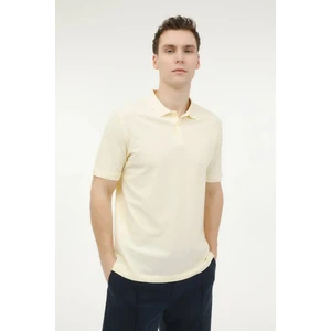 Basic Erkek Sarı Polo Tişört
