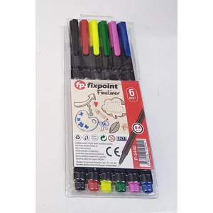 Fineliner 6 Lı Ince Uçlu Kalem 1 Paket 6 Renk 0.4 mm Keçe Uçlu Kalem Renkli Işaretleme Yazı Kalemi