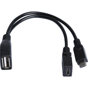 Micro USB Erkek - USB 2.0 Dişi, Micro USB Dişi Otg Y Kablo (Dk Cb MICROTG2Y)