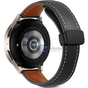 Huawei Watch 3 GT GT2 GT2e GT3 GT4 GT5 Pro SE Elite 46mm/Honor Magic 2 Kordon Magnetli PU Deri Kordon 22mm