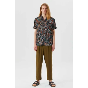 Bohem Tarz Kısa Kollu Desenli Gömlek