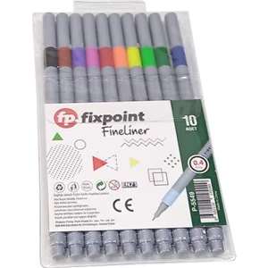 Fineliner 10 Lu Ince Uçlu Kalem 1 Paket 10 Renk 0.4 mm Keçe Uçlu Kalem Renkli Işaretleme Yazı Kalemi