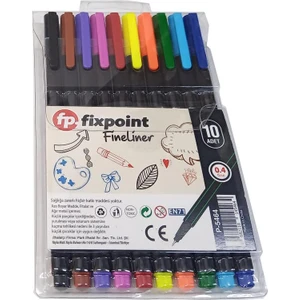 Fineliner 10 Lu Ince Uçlu Kalem 1 Paket 10 Renk 0.4 mm Keçe Uçlu Kalem Renkli Işaretleme Yazı Kalemi
