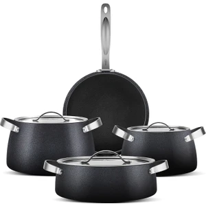 Biodiamond Dragon 7 Parça Tencere Seti Black