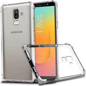 Case World Caseworld Samsung Galaxy A6 Plus 2018 Kapak Airbag Antishock Köşe Korumalı Şeffaf Silikon Kılıf