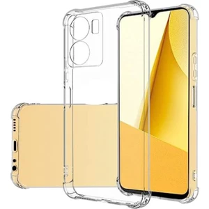 Case World Caseworld Vivo Y16 Kapak Kamera Korumalı Airbag Antishock Köşe Korumalı Şeffaf Silikon Kılıf