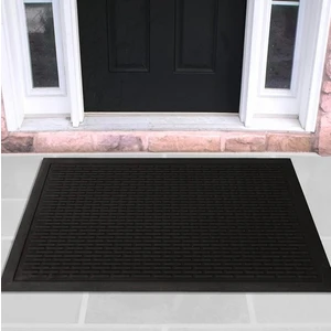 T&B HOME Dekoratif Yıkanabilir Siyah Dış Kapı Önü Paspası TB988504-004