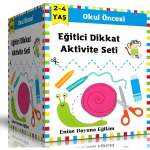 Enine Boyuna Eğitim Okul Öncesi Eğitici Dikkat Aktivite Seti 2-4 Yaş İçin
